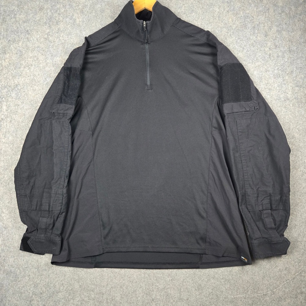 First Tactical Combat Shirt Mens XXL Black Cordura 1/4 Zip Utility Workwear